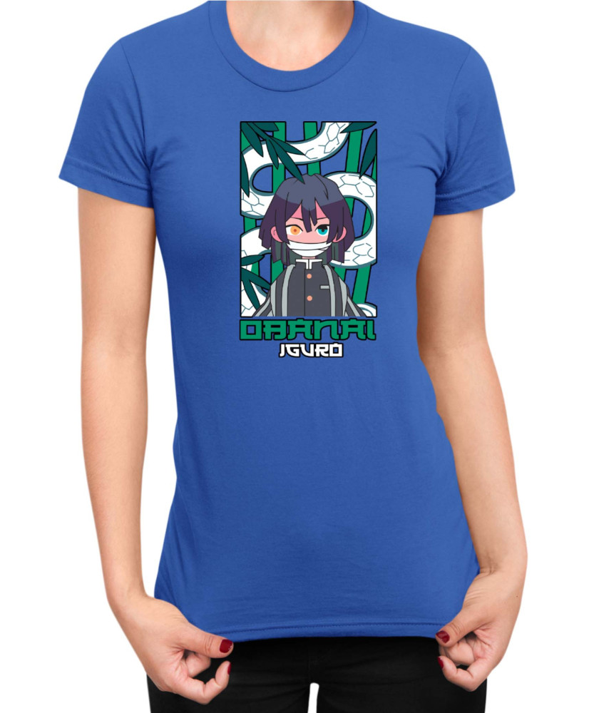 Дамска Тениска Japan Anime Manga Obanai Iguro Дамска Тениска Japan Anime Manga Obanai Iguro