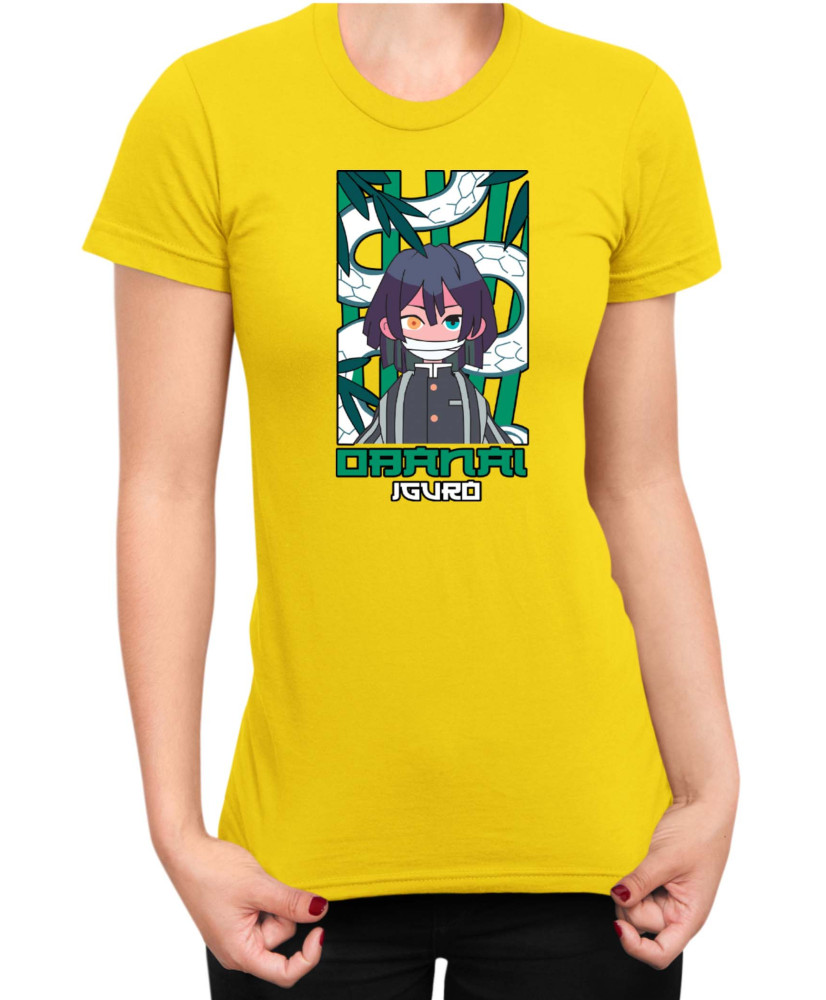 Дамска Тениска Japan Anime Manga Obanai Iguro Дамска Тениска Japan Anime Manga Obanai Iguro