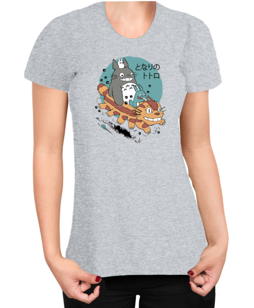 Дамска Тениска Japan Anime Manga My Neighbor Totoro Cat