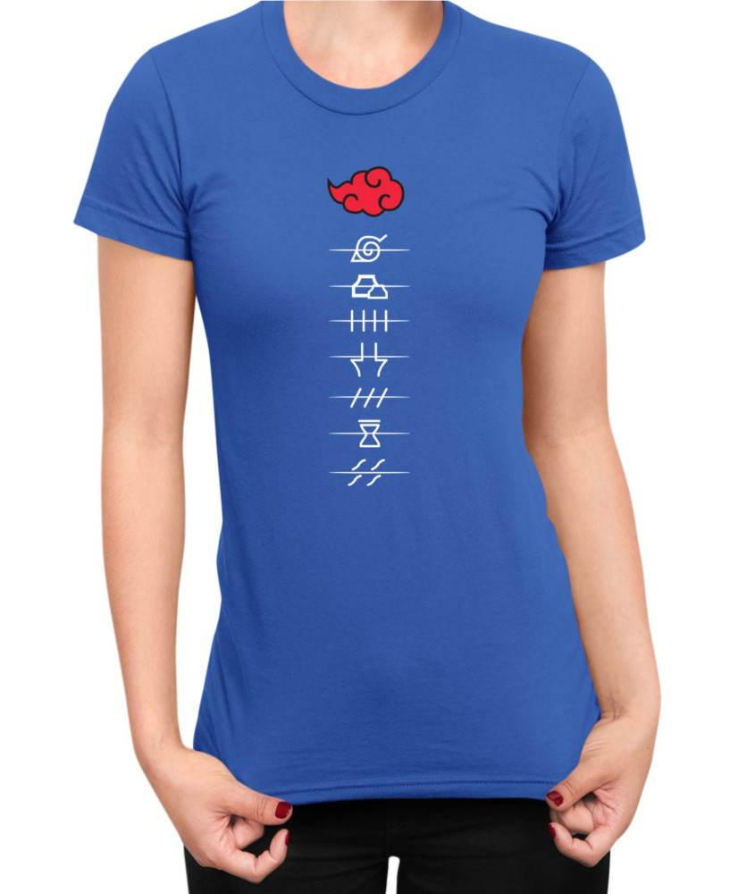 Дамска Тениска Japan Anime Manga Akatsuki Members Village Symbols