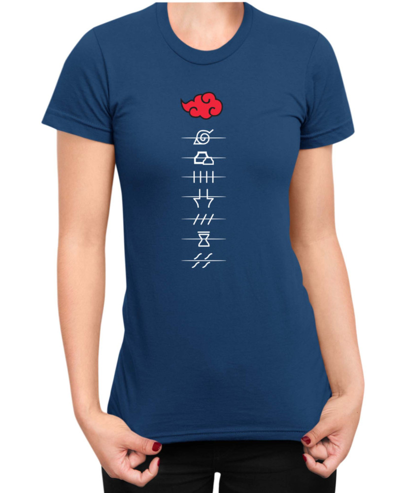 Дамска Тениска Japan Anime Manga Akatsuki Members Village Symbols