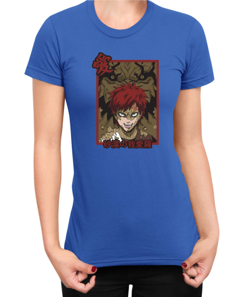 Дамска Тениска Japan Anime Manga Gaara Shukaku Дамска Тениска Japan Anime Manga Gaara Shukaku