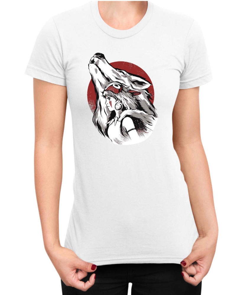 Дамска Тениска Japan Anime Manga Princess Mononoke Wolf