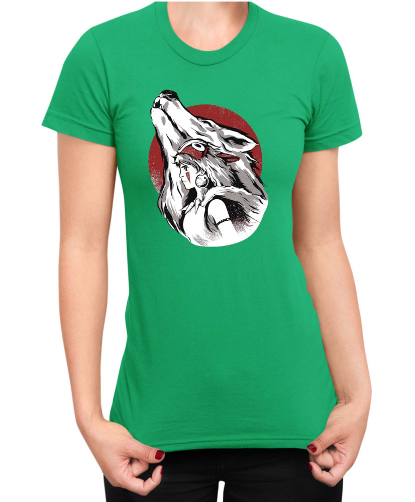 Дамска Тениска Japan Anime Manga Princess Mononoke Wolf