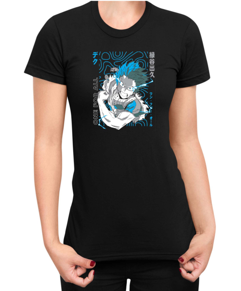 Дамска Тениска Japan Anime Manga Izuku Midoriya Deku Дамска Тениска Japan Anime Manga Izuku Midoriya Deku