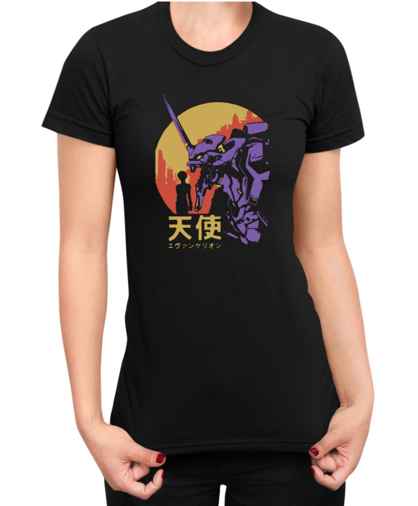 Дамска Тениска Japan Anime Manga Genesis Mech Дамска Тениска Japan Anime Manga Genesis Mech
