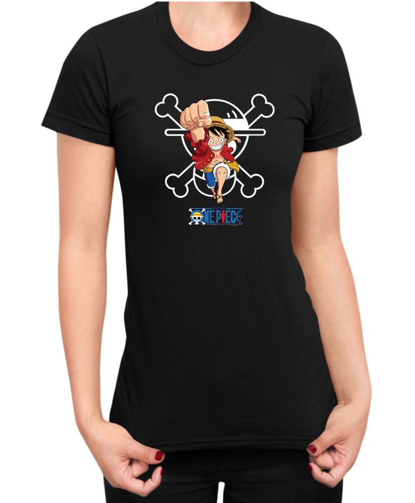 Дамска Тениска Japan Anime Manga Luffy Roger Дамска Тениска Japan Anime Manga Luffy Roger