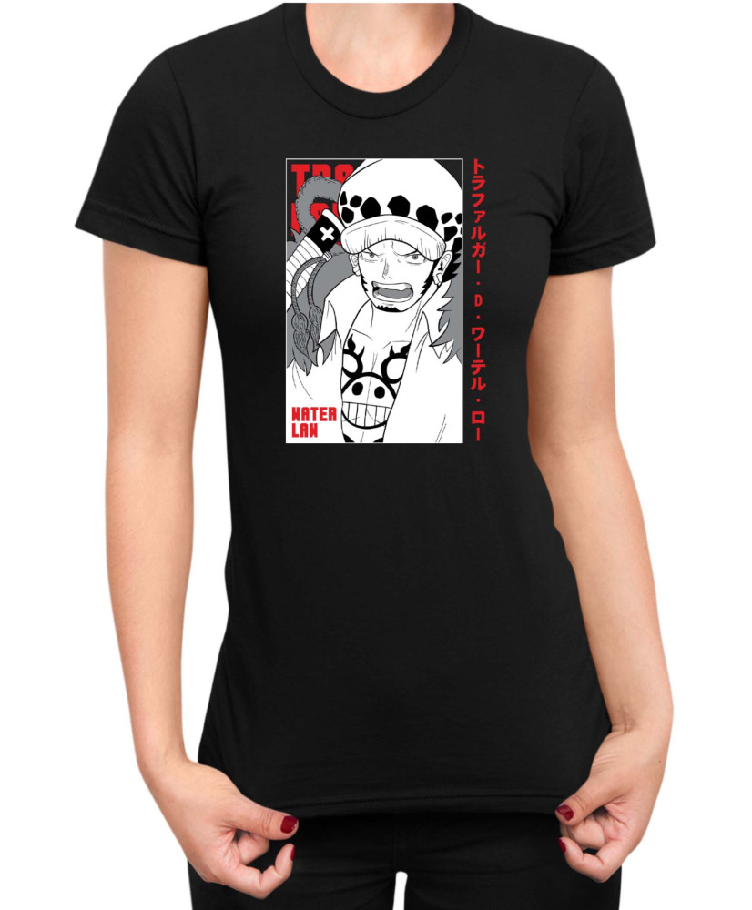 Дамска Тениска Japan Anime Manga Trafalgar Pirate Дамска Тениска Japan Anime Manga Trafalgar Pirate