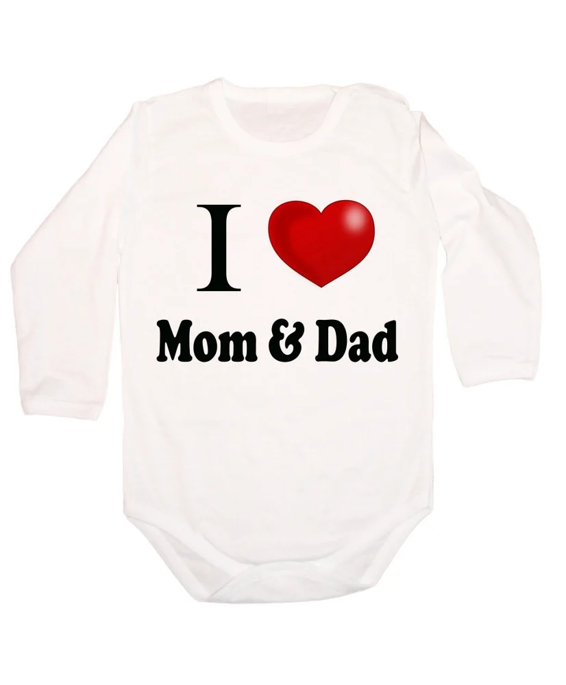 Бебешко боди I Love Mom and Dad 4