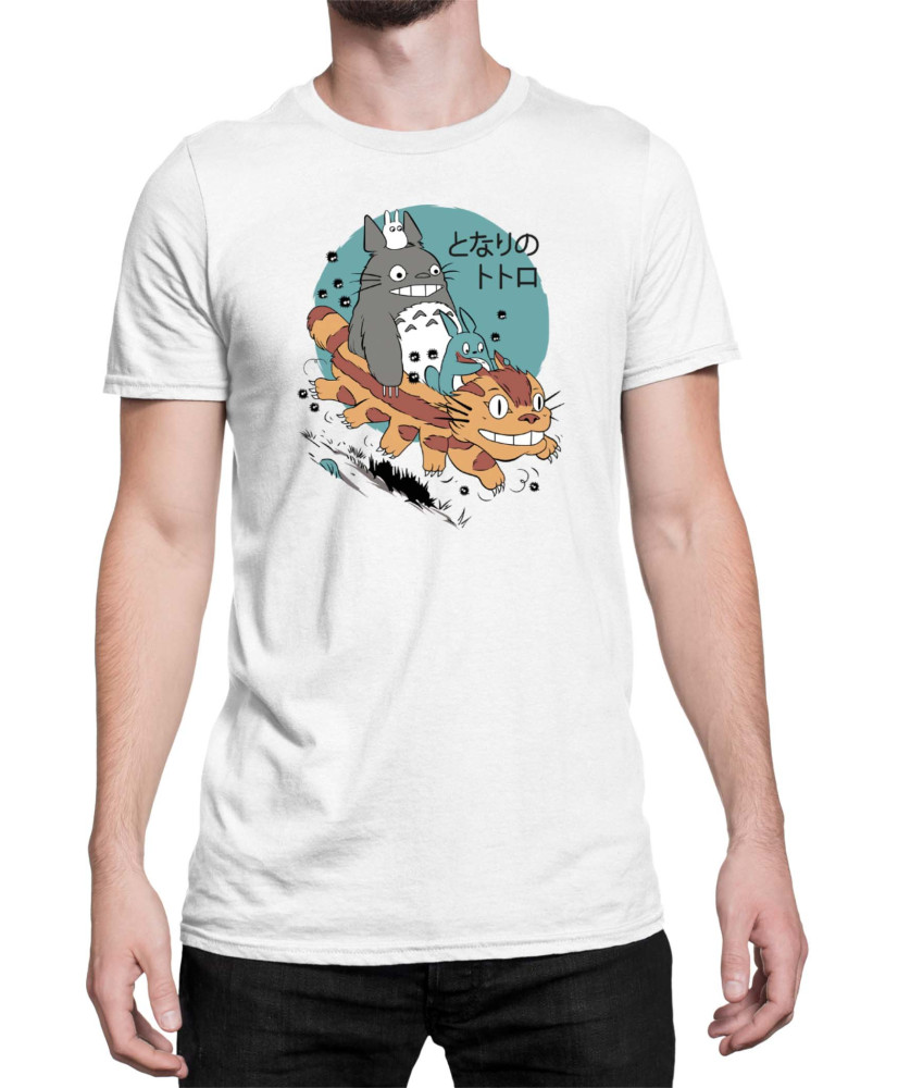 Мъжка Тениска Japan Anime Manga My Neighbor Totoro Cat Мъжка Тениска Japan Anime Manga My Neighbor Totoro Cat