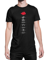 Мъжка Тениска Japan Anime Manga Akatsuki Members Village Symbols
