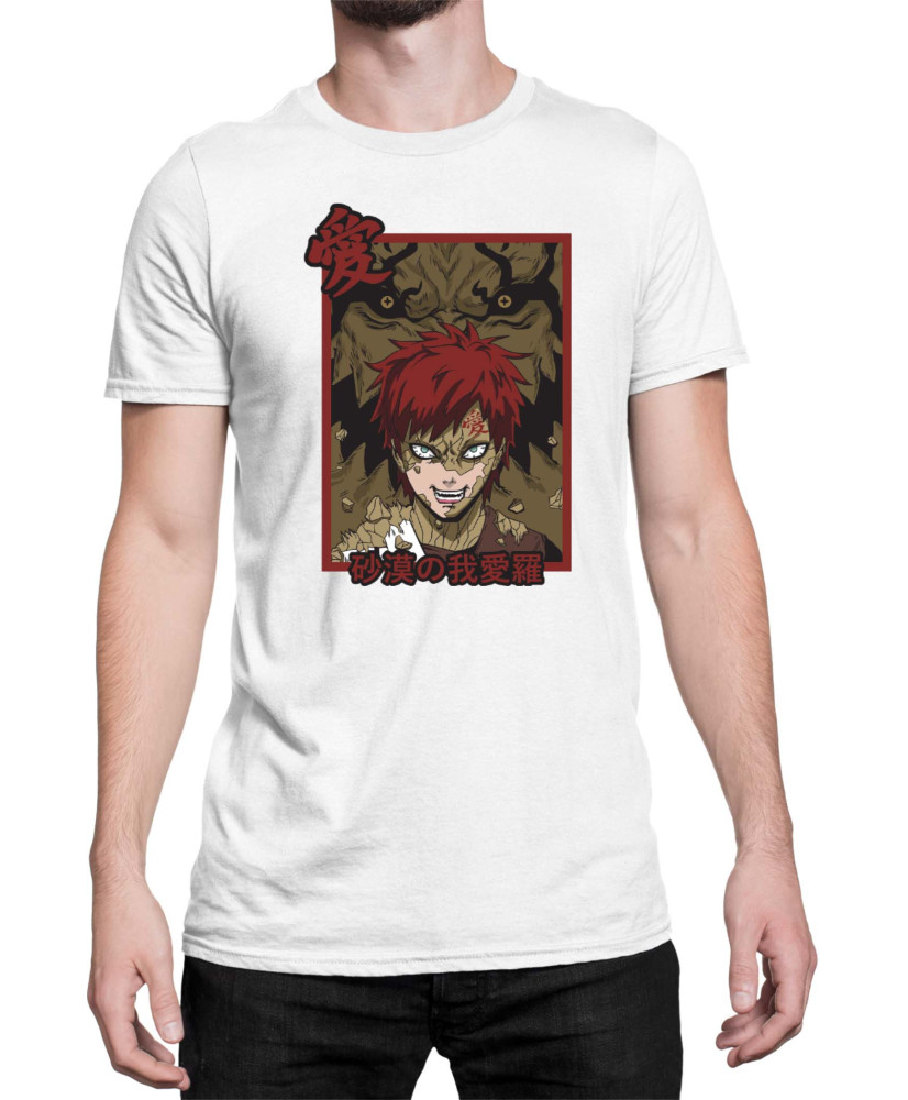 Мъжка Тениска Japan Anime Manga Gaara Shukaku Мъжка Тениска Japan Anime Manga Gaara Shukaku