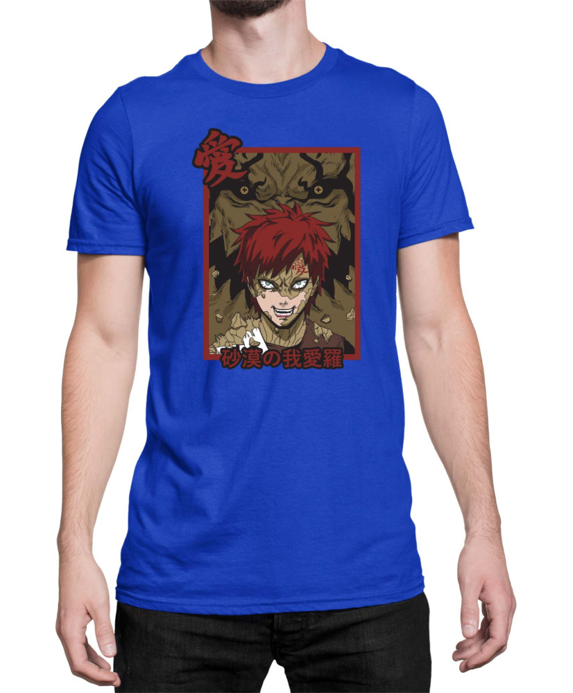 Мъжка Тениска Japan Anime Manga Gaara Shukaku Мъжка Тениска Japan Anime Manga Gaara Shukaku