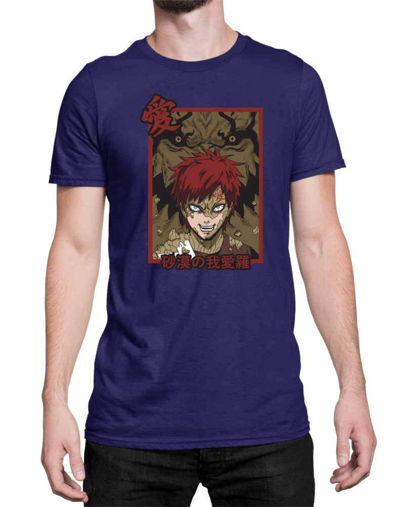 Мъжка Тениска Japan Anime Manga Gaara Shukaku Мъжка Тениска Japan Anime Manga Gaara Shukaku