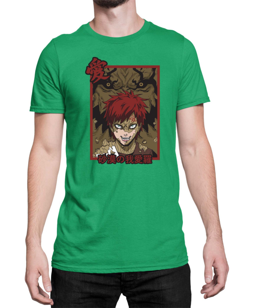 Мъжка Тениска Japan Anime Manga Gaara Shukaku Мъжка Тениска Japan Anime Manga Gaara Shukaku