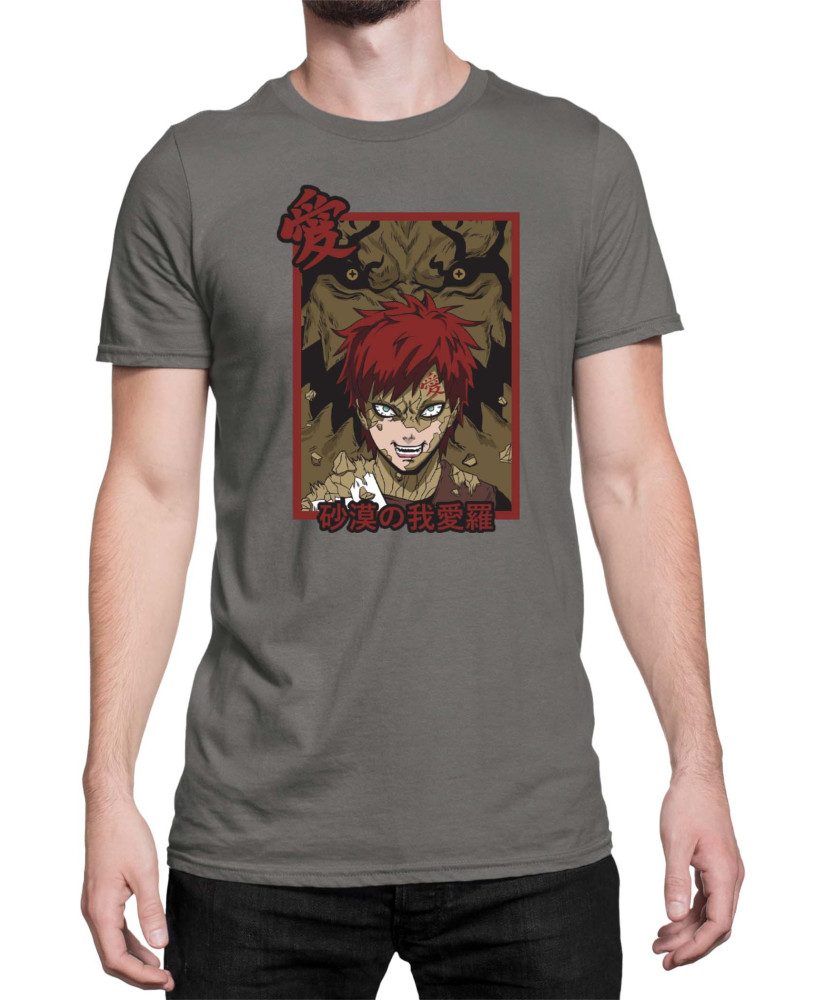 Мъжка Тениска Japan Anime Manga Gaara Shukaku Мъжка Тениска Japan Anime Manga Gaara Shukaku