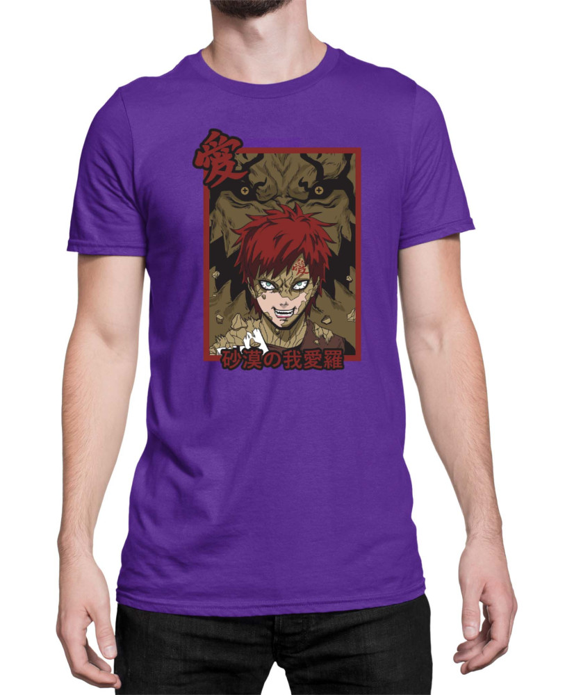 Мъжка Тениска Japan Anime Manga Gaara Shukaku Мъжка Тениска Japan Anime Manga Gaara Shukaku