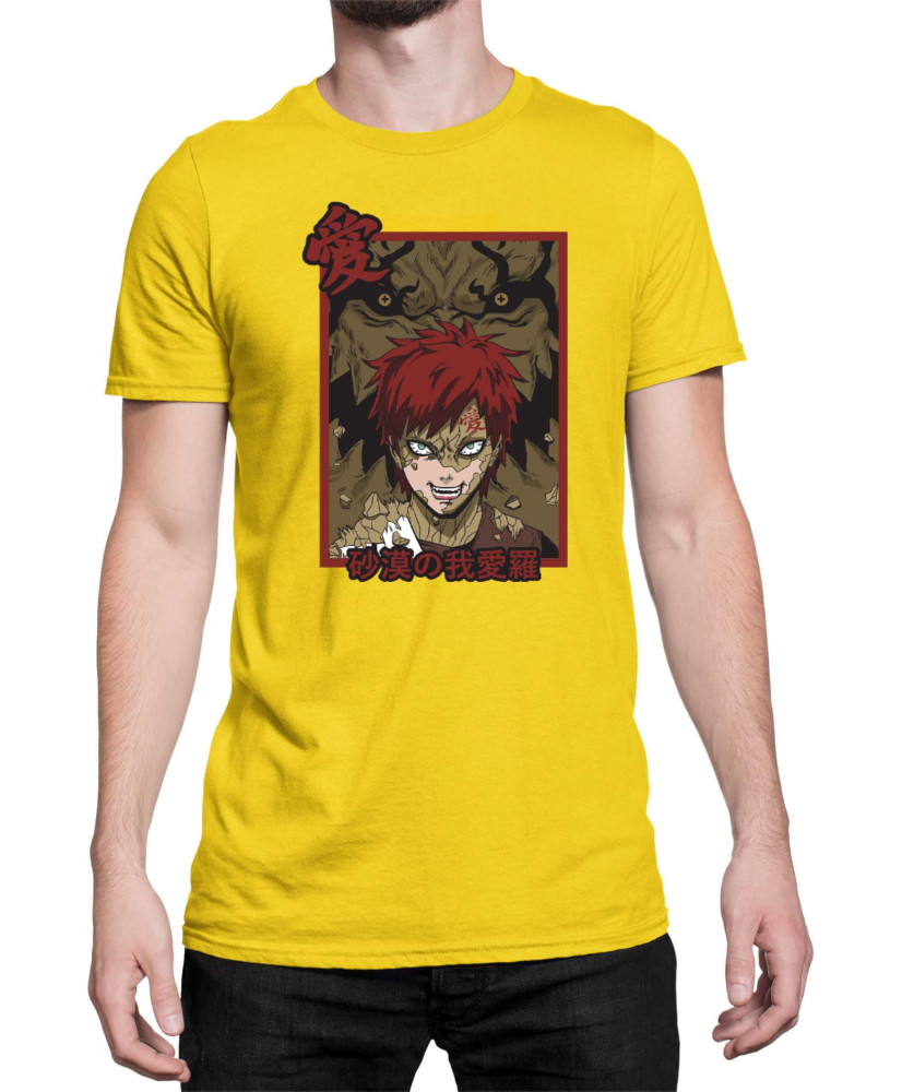 Мъжка Тениска Japan Anime Manga Gaara Shukaku Мъжка Тениска Japan Anime Manga Gaara Shukaku