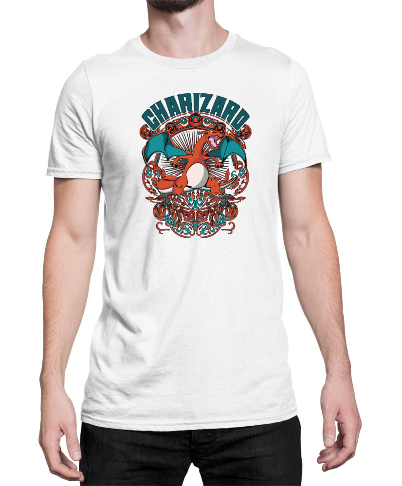 Мъжка Тениска Japan Anime Manga Charizard