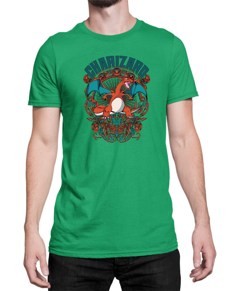 Мъжка Тениска Japan Anime Manga Charizard