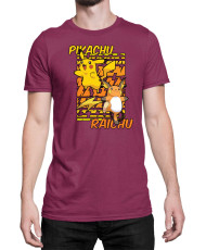 Мъжка Тениска Japan Anime Manga Pikachu Light