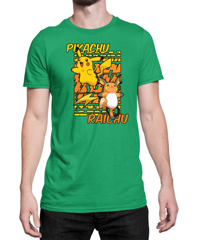 Мъжка Тениска Japan Anime Manga Pikachu Light