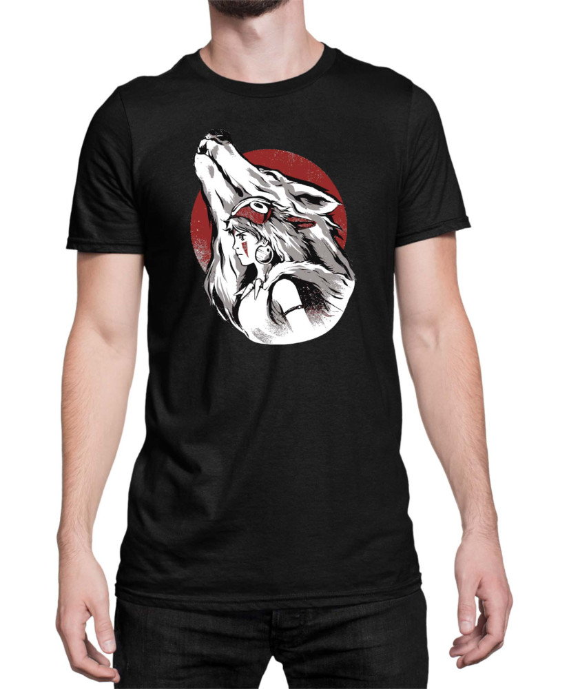 Мъжка Тениска Japan Anime Manga Princess Mononoke Wolf