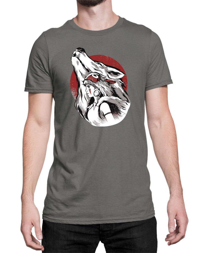 Мъжка Тениска Japan Anime Manga Princess Mononoke Wolf