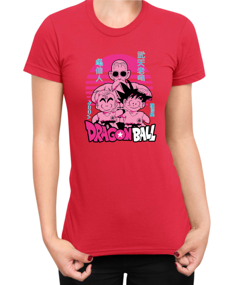 Дамска Тениска Japan Manga Anime Comics Animation Dbz Krilin Roshi Goku