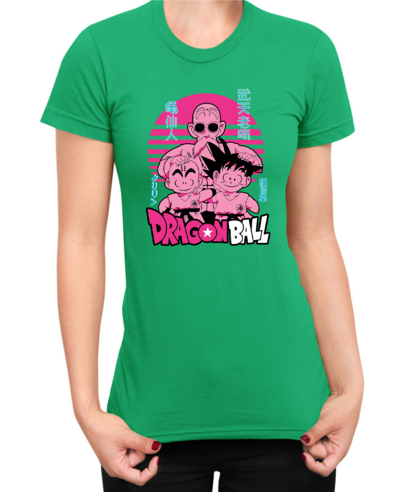 Дамска Тениска Japan Manga Anime Comics Animation Dbz Krilin Roshi Goku