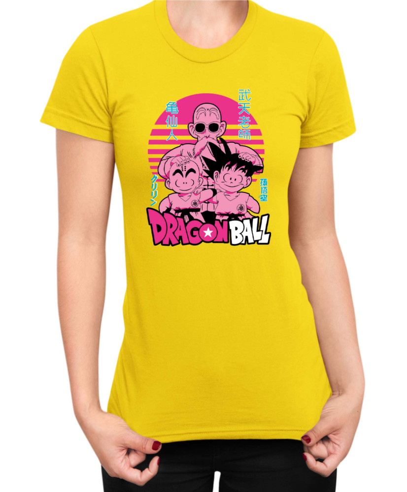 Дамска Тениска Japan Manga Anime Comics Animation Dbz Krilin Roshi Goku