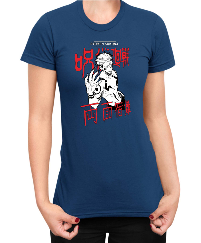 Дамска Тениска Japan Manga Anime Comics Animation Jujutsu Kaisen Ryomen Sukuna Дамска Тениска Japan Manga Anime Comics Animation Jujutsu Kaisen Ryomen Sukuna