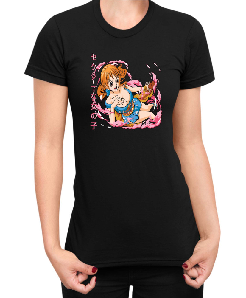 Дамска Тениска Japan Manga Anime Comics Animation One Piece Nami Дамска Тениска Japan Manga Anime Comics Animation One Piece Nami