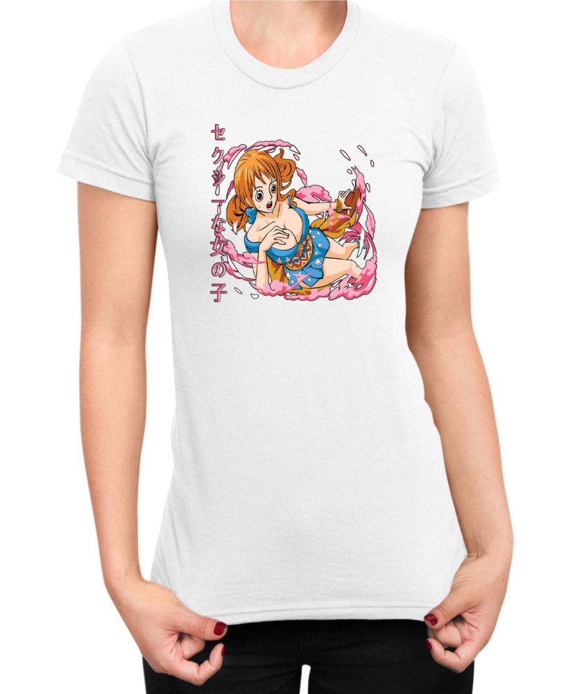 Дамска Тениска Japan Manga Anime Comics Animation One Piece Nami Дамска Тениска Japan Manga Anime Comics Animation One Piece Nami