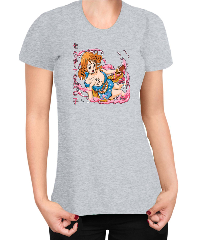 Дамска Тениска Japan Manga Anime Comics Animation One Piece Nami Дамска Тениска Japan Manga Anime Comics Animation One Piece Nami