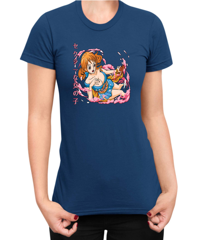 Дамска Тениска Japan Manga Anime Comics Animation One Piece Nami Дамска Тениска Japan Manga Anime Comics Animation One Piece Nami