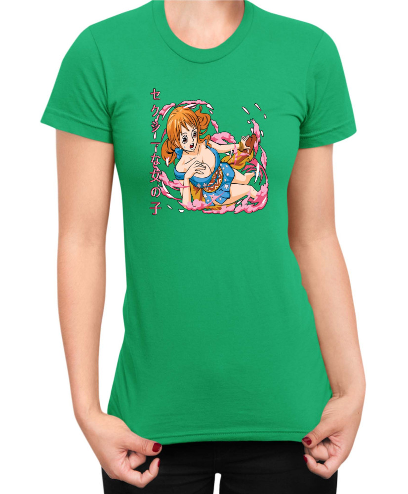 Дамска Тениска Japan Manga Anime Comics Animation One Piece Nami Дамска Тениска Japan Manga Anime Comics Animation One Piece Nami