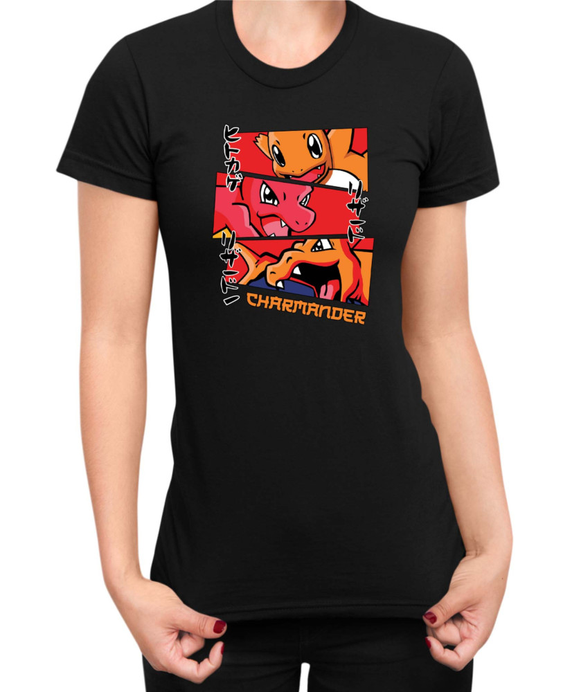 Дамска Тениска Japan Manga Anime Comics Animation Pokemon Charmander Stages
