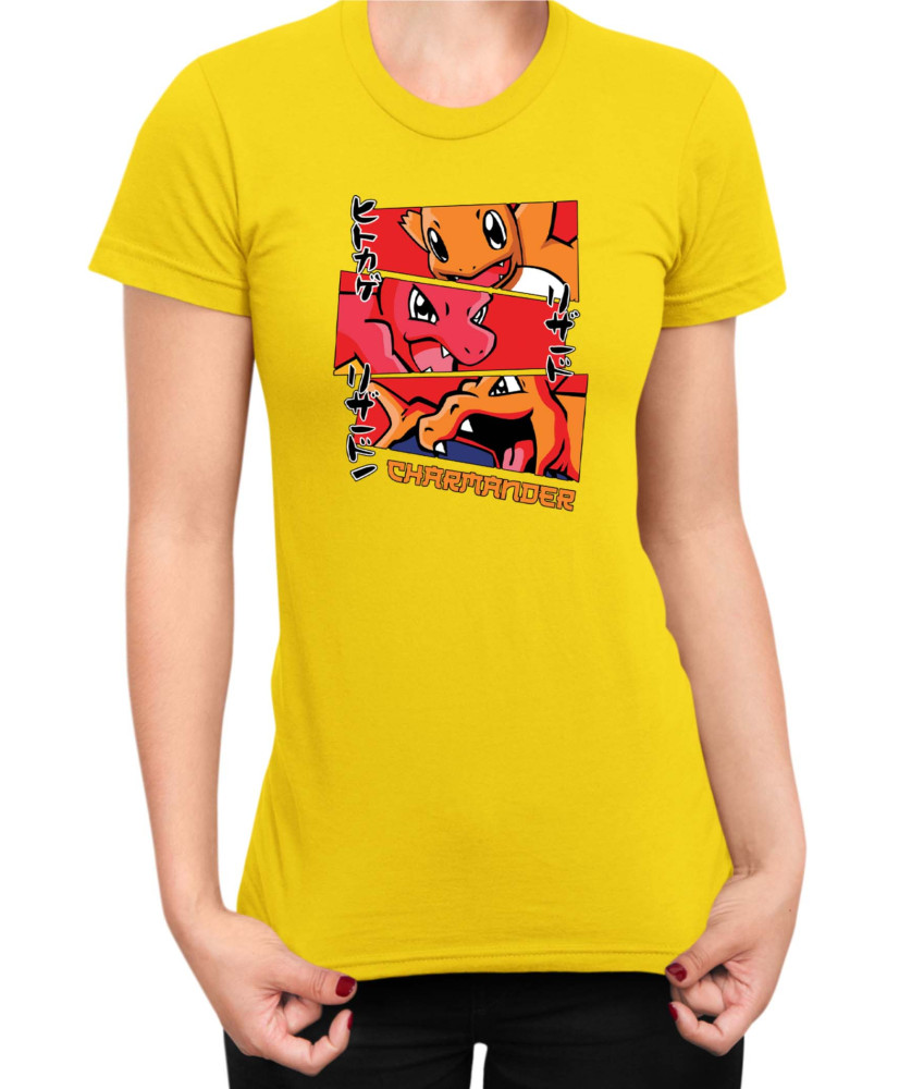 Дамска Тениска Japan Manga Anime Comics Animation Pokemon Charmander Stages