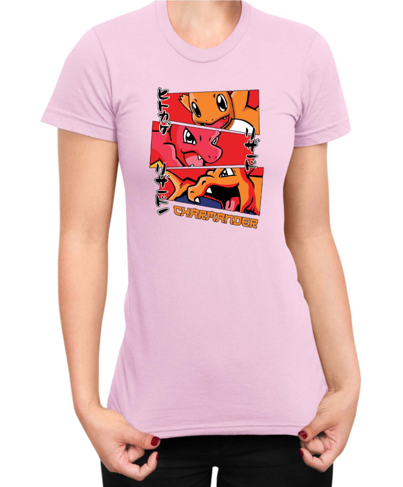 Дамска Тениска Japan Manga Anime Comics Animation Pokemon Charmander Stages