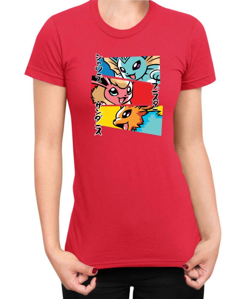 Дамска Тениска Japan Manga Anime Comics Animation Pokemon Eevee Evolutions
