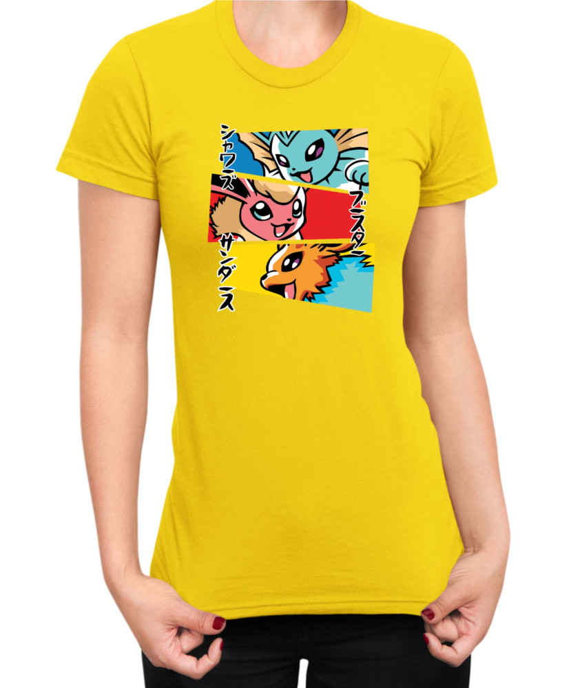 Дамска Тениска Japan Manga Anime Comics Animation Pokemon Eevee Evolutions Дамска Тениска Japan Manga Anime Comics Animation Pokemon Eevee Evolutions
