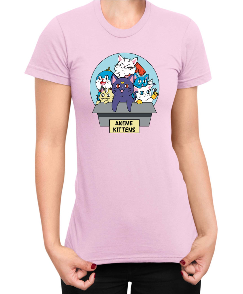 Дамска Тениска Japan Manga Anime Comics Animation Sailor Moon Kittens Дамска Тениска Japan Manga Anime Comics Animation Sailor Moon Kittens