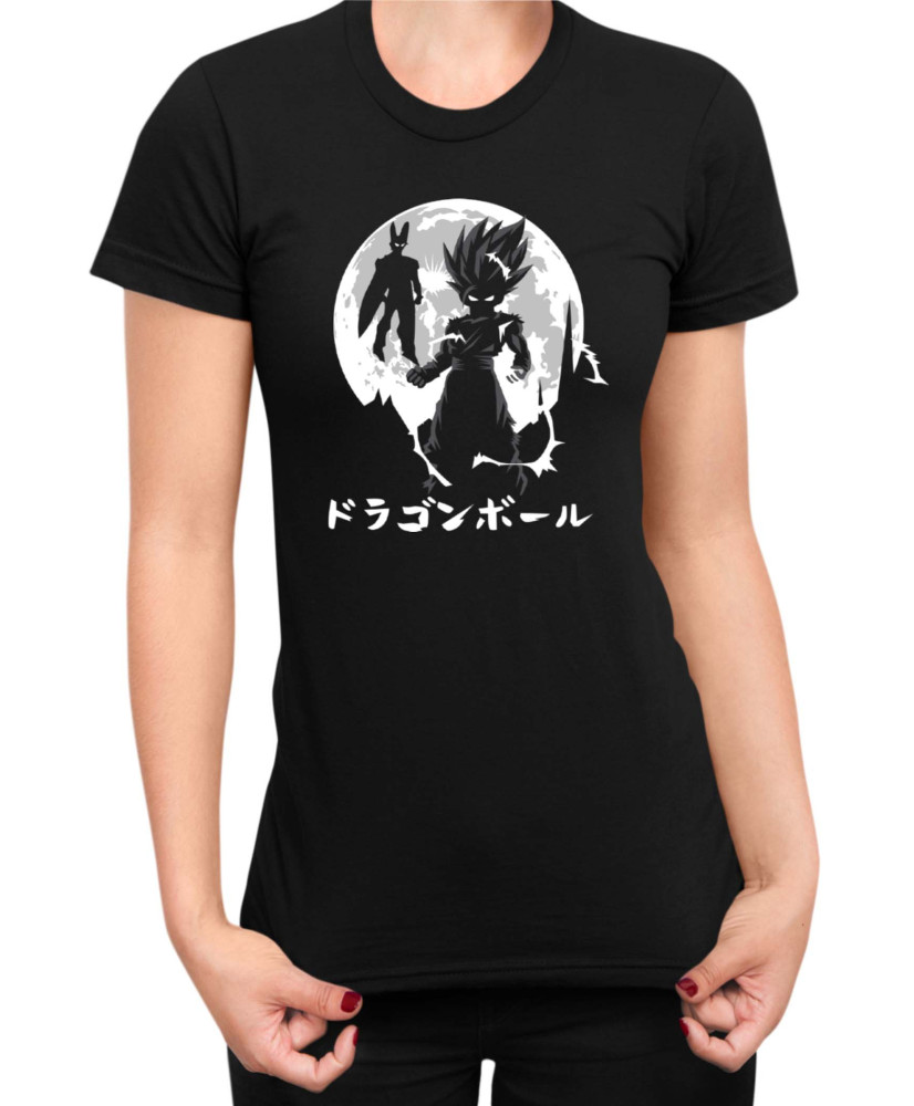 Дамска Тениска Japan Manga Anime Comics Animation Dbz Goku Beerus Full Moon