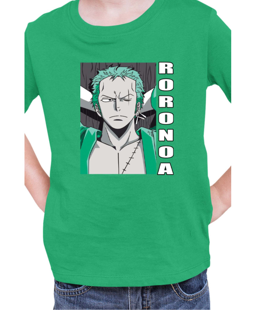 Детска Тениска Japan Manga Anime Comics Animation One Piece Zoro Pose Детска Тениска Japan Manga Anime Comics Animation One Piece Zoro Pose