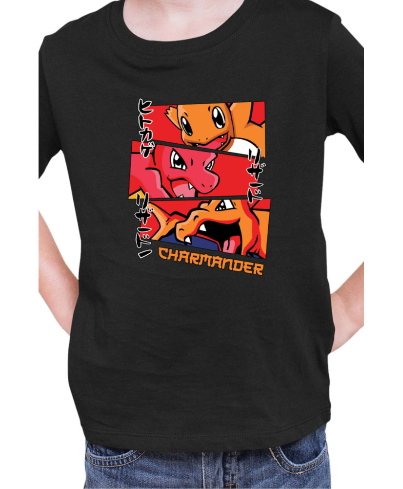 Детска Тениска Japan Manga Anime Comics Animation Pokemon Charmander Stages