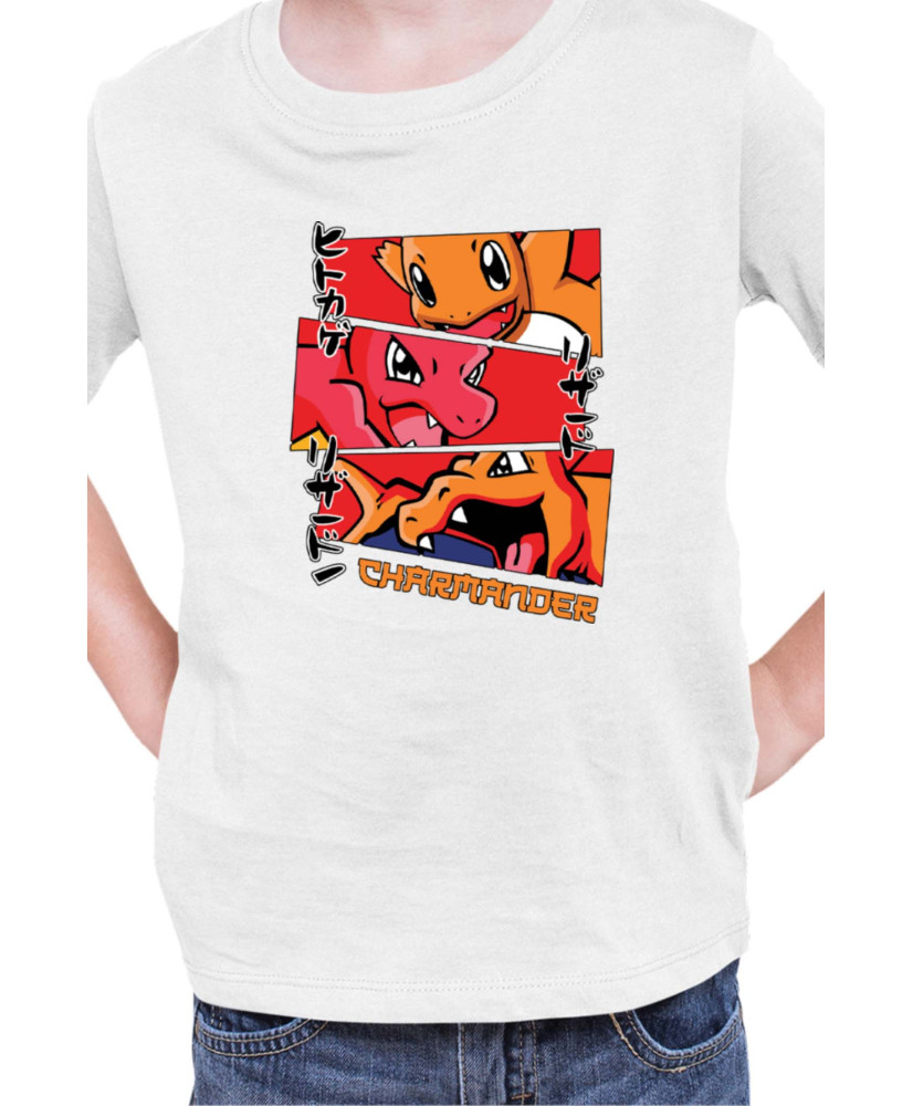 Детска Тениска Japan Manga Anime Comics Animation Pokemon Charmander Stages