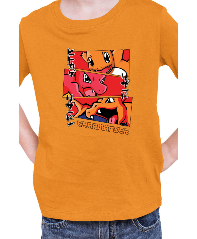 Детска Тениска Japan Manga Anime Comics Animation Pokemon Charmander Stages