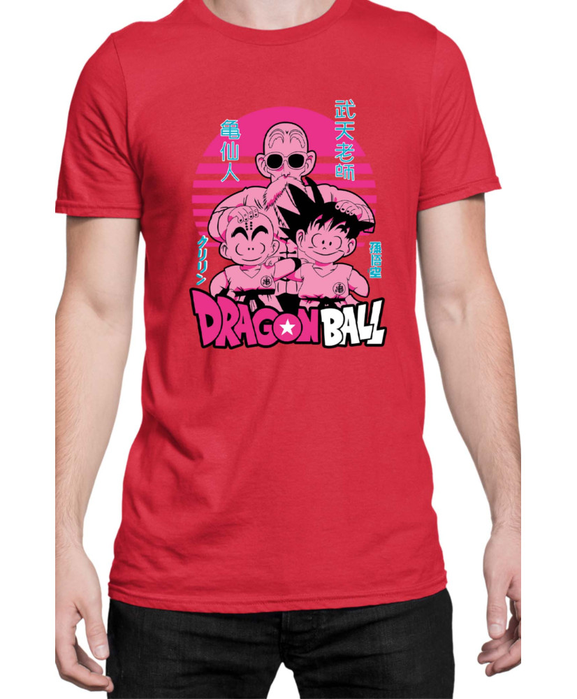 Мъжка Тениска Japan Manga Anime Comics Animation Dbz Krilin Roshi Goku Мъжка Тениска Japan Manga Anime Comics Animation Dbz Krilin Roshi Goku