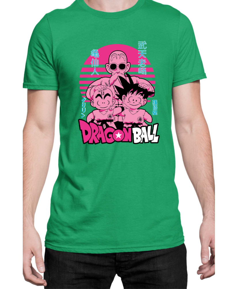 Мъжка Тениска Japan Manga Anime Comics Animation Dbz Krilin Roshi Goku Мъжка Тениска Japan Manga Anime Comics Animation Dbz Krilin Roshi Goku